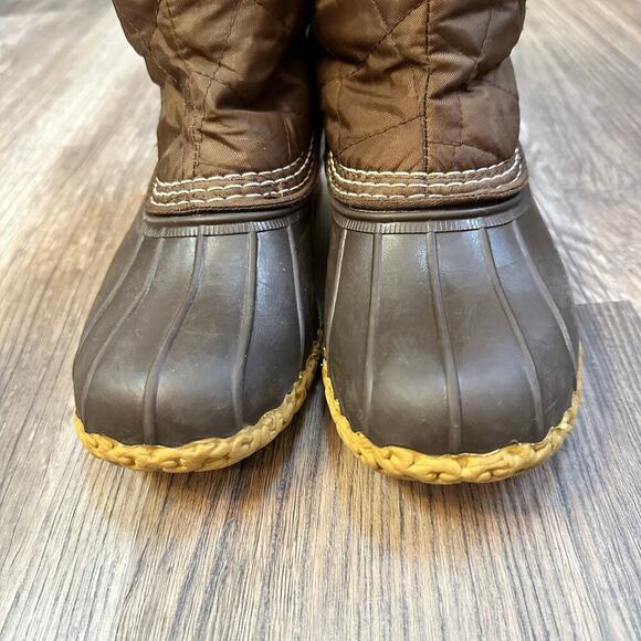 Vintage L.L. Bean Quilted Sherpa Lined Duck‎ Boots Womens Size 7M Pull On Rubber - Picture 4 of 12